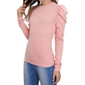NEW FIRST LOVE ruffle sleeves top in pink